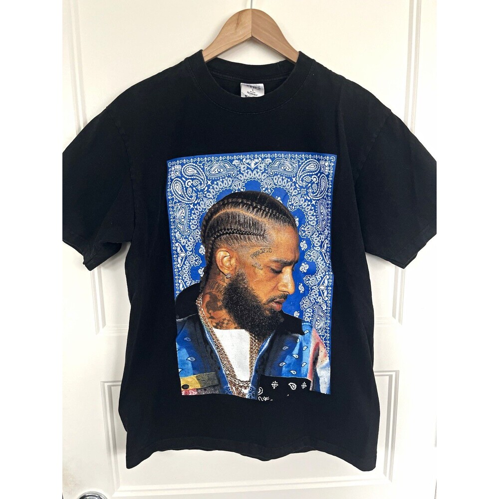Shaka Wear Super Max Heavy Nipsey Hussle RIP Memorial T-Shirt Men’s Large Black